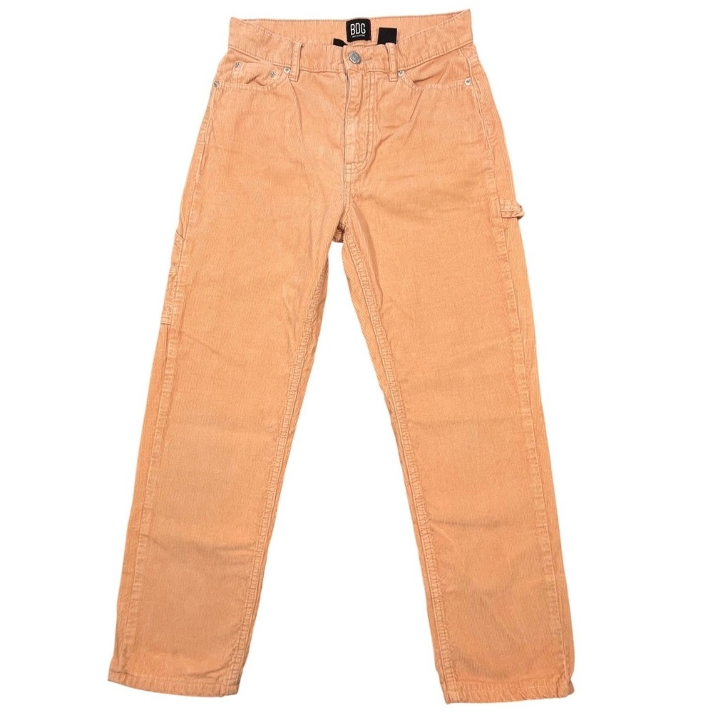 BDG Peach Corduroy Slim Straight Carpenter Pants Women Size 25
